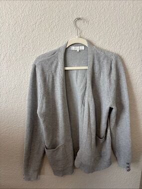 Marshalls - Verve Ami - Light Gray Open-Front Knit Cardigan